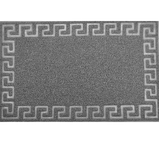 Придверный пористый коврик ComeForte Meander 60х90 см серый LM-15