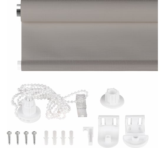 Рулонная штора PRAKTO Shantung 180х175см серый 7792591