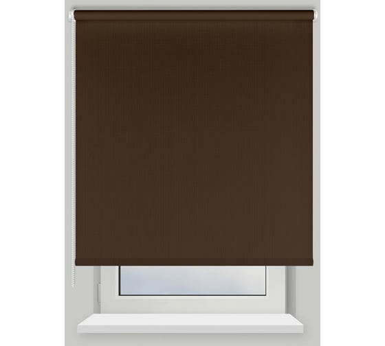Рулонная штора PRAKTO Shantung 160х175см шоколад 7792720 1