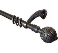 Телескопический однорядный круглый карниз Волшебная палочка металл, 1.5 м - 3.0 м, серый УТ000071366