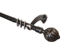 Телескопический однорядный круглый карниз Волшебная палочка металл, 1.5 м - 3.0 м, черный УТ000071367