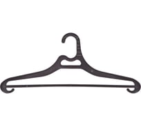 Вешалка-плечики OfficeClean набор 3 шт, плоская, перекладина, крючки, 44 см, размер 48-52, черный 299867