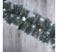 Хвойная гирлянда Сималенд Зимняя сказка с серебристыми шишками 32/270 7092484