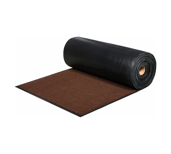 Коврик-дорожка LAIMA EXPERT 0,9x10м коричневый влаго-грязезащита, 430 г/кв.м, ребристая 701044