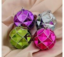 Набор шаров Зимнее волшебство пластик Карамбола d-7.5 см, 4 шт., Карамбола 4192496