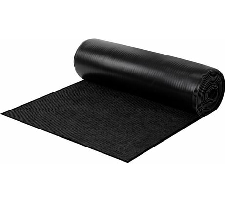 Коврик-дорожка LAIMA EXPERT 1,2x10м черный влаго-грязезащита, 430 г/кв.м, ребристая 701045