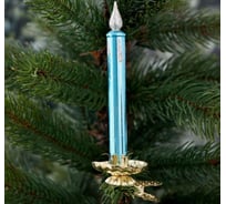 Елочное украшение Зимнее волшебство Новогодняя свеча, 1.5х11 см, голубой 4941981