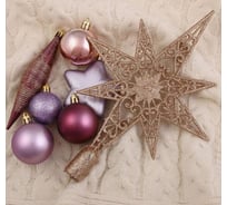 Набор украшений Глория 1 Зимнее волшебство, пластик, с верхушкой, 43 шт., 4942047