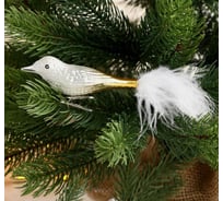 Елочное украшение Зимнее волшебство Птичка блеск, 9х2.5 см 5012961