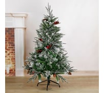 Елка Зимнее волшебство Виктория с калиной и шишками 120 см, d нижнего яруса 80 см, 322 ветки 185427