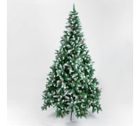 Елка Зимнее волшебство Иней с ягодками, 240 см, d нижнего яруса 145 см, 1577 веток 540649