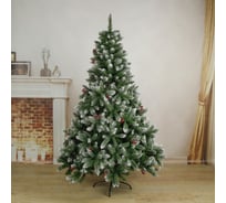 Елка Зимнее волшебство Иней с ягодами, 180 см, d нижнего яруса 117 см, 780 веток 540647