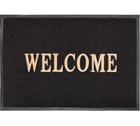 Придверный пористый коврик ComeForte Welcome 40х60 см черный WM-01
