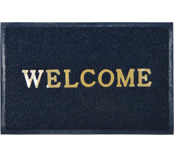 Придверный пористый коврик ComeForte Welcome 40х60 см синий WM-05 1