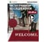 Придверный пористый коврик ComeForte Welcome 40х60 см бордовый WM-06 2