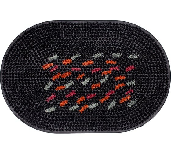 Резиновый придверный коврик ComeForte FRG 40x60 см Black овал GM-3002 1