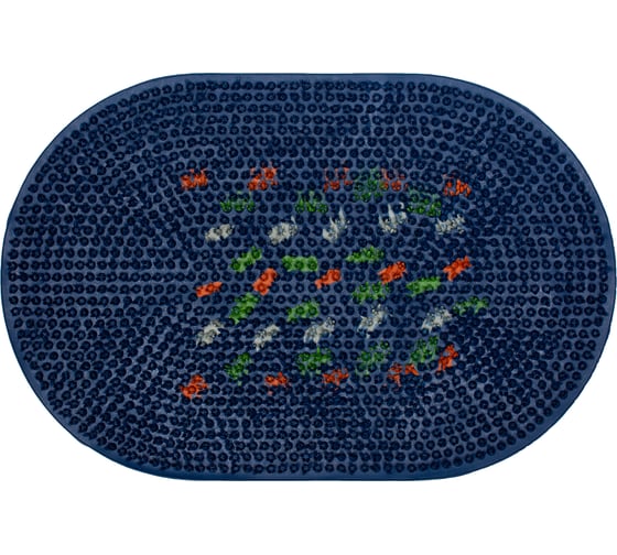 Резиновый придверный коврик ComeForte FRG 40x60 см Blue овал GM-3001 1