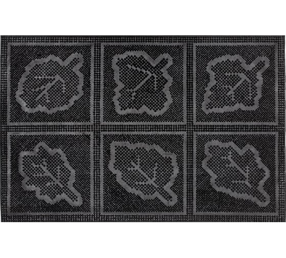 Резиновый придверный коврик ComeForte PIN MAT Листья 45х75 см PM-018