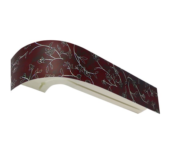 Двухрядный карниз Эскар Классика Романтика бордо в сборе 3.0 м 350431300