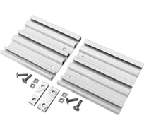 Алюминиевый трехполосный карниз Эскар Katal 10 в сборе составной, 2.0 м 2424111200