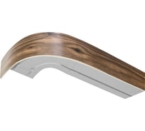 Двухрядный карниз Эскар Классика в сборе ясень шимо темный 7 см, 1.6 м 751430160