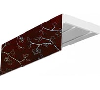 Двухрядный карниз Эскар Эконом плюс Романтика бордо в сборе, 1.8 м 350430180