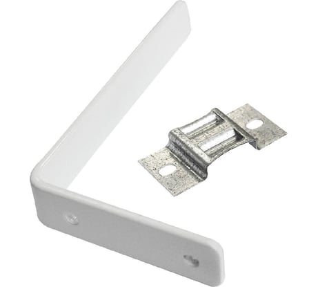 Стеновой держатель для шины Эскар металл, 15 см, белый 20715