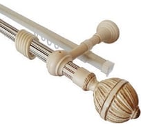 Двухрядный круглый карниз Волшебная палочка Комбо металл, 3.0 м крем УТ000071375