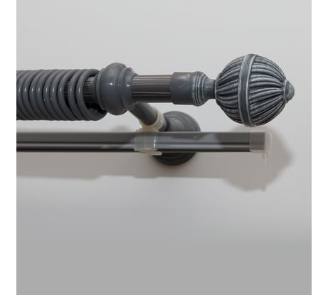 Двухрядный карниз Волшебная палочка Комбо 1.6 м серый УТ000071376