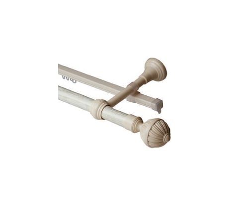 Двухрядный круглый карниз Волшебная палочка Византия металл, диаметр 20 мм, 1.6 м крем УТ000071411