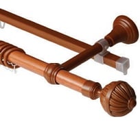 Двухрядный круглый карниз Волшебная палочка Византия металл, диаметр 20 мм, 2.0 м черешня УТ000071427