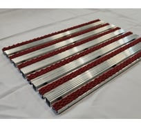 Грязезащитная придверная решетка ООО ПК ЦентрВход Эксперт ворс-широкий скребок, цвет красный, размер 1200x600 мм 731EX118