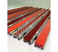 Грязезащитная придверная решетка ООО ПК ЦентрВход Эксперт резина-щетка-ворс, цвет красный, размер 1200x600 мм 731EX120