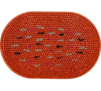 Резиновый придверный коврик ComeForte FRG 40x60 см бежевый овал GM-3003