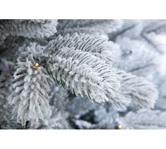 Ель CRYSTAL TREES Мольвено в снегу с вплетенной гирляндой, 185 см KP7185SL