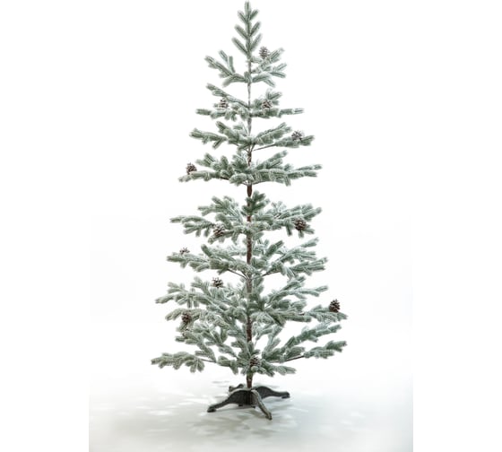 Ель CRYSTAL TREES БОРГО заснеженная с шишками, 210 см KP17210 1