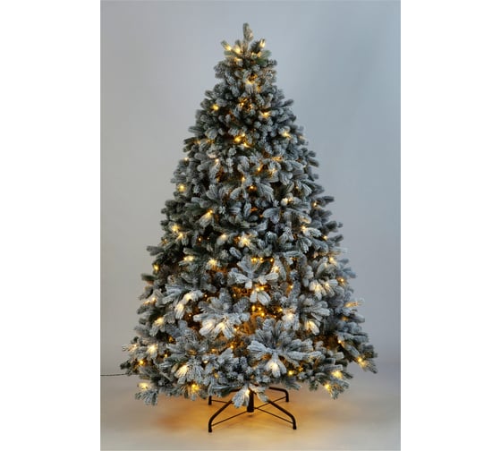 Ель CRYSTAL TREES Мольвено в снегу с вплетенной гирляндой, 215 см KP7215SL