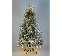 Ель CRYSTAL TREES Персея в снегу с вплетенной гирляндой, 215 см KP11215SL