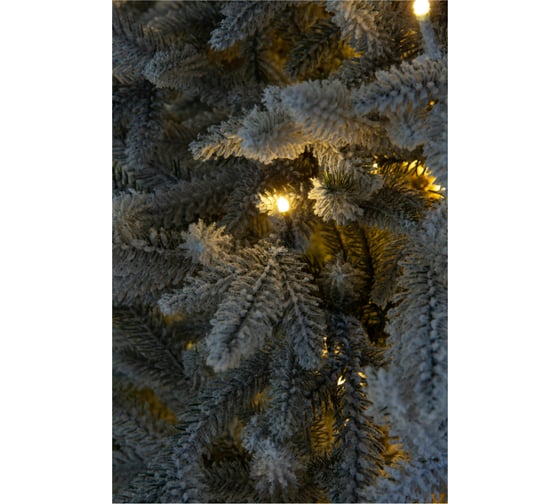 Ель CRYSTAL TREES Персея в снегу с вплетенной гирляндой, 230 см KP11230SL