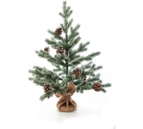 Ель CRYSTAL TREES ВЕРНАЦЦА в инее с шишками, 60 см KP1460