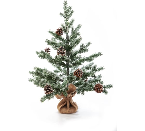 Ель CRYSTAL TREES ВЕРНАЦЦА в инее с шишками, 60 см KP1460