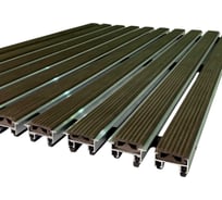 Грязезащитная придверная решетка ООО ПК ЦентрВход Эксперт резина коричневый, 1200x600 мм 731EX091