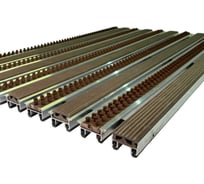 Грязезащитная придверная решетка ООО ПК ЦентрВход Эксперт резина-щетка, коричневый, 590x390 мм 731EX045