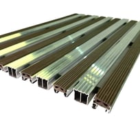 Грязезащитная придверная решетка ООО ПК ЦентрВход Эксперт резина-широкий скребок, коричневый, 900x600 мм 731EX087