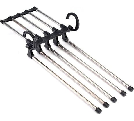 Раздвижная вешалка для брюк HOMSU на 5 спиц 34x18x17 см, черная HOM-1066