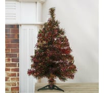 Ёлка Зимнее волшебство радуга с красным 60 см, d иголок 6 см, d нижнего яруса 35 см, 60 веток 703646