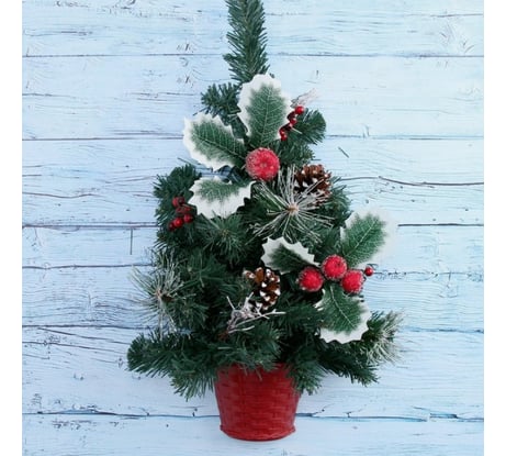 Декоративная ёлка Зимнее волшебство 50 см, шишка, ягодки 706051