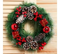 Новогодний венок Зимнее волшебство d-30 см, Лесная тайна 5036607