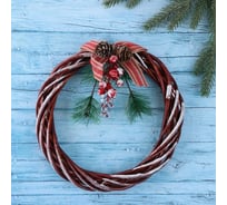 Новогодний венок Зимнее волшебство d-24 см, Скандинавия, веточка с ягодками 6938884
