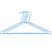 Набор вешалок для одежды Аквадекор 5 шт 41 см, светло-голубой, сталь/ПВХ AHG-1921-5